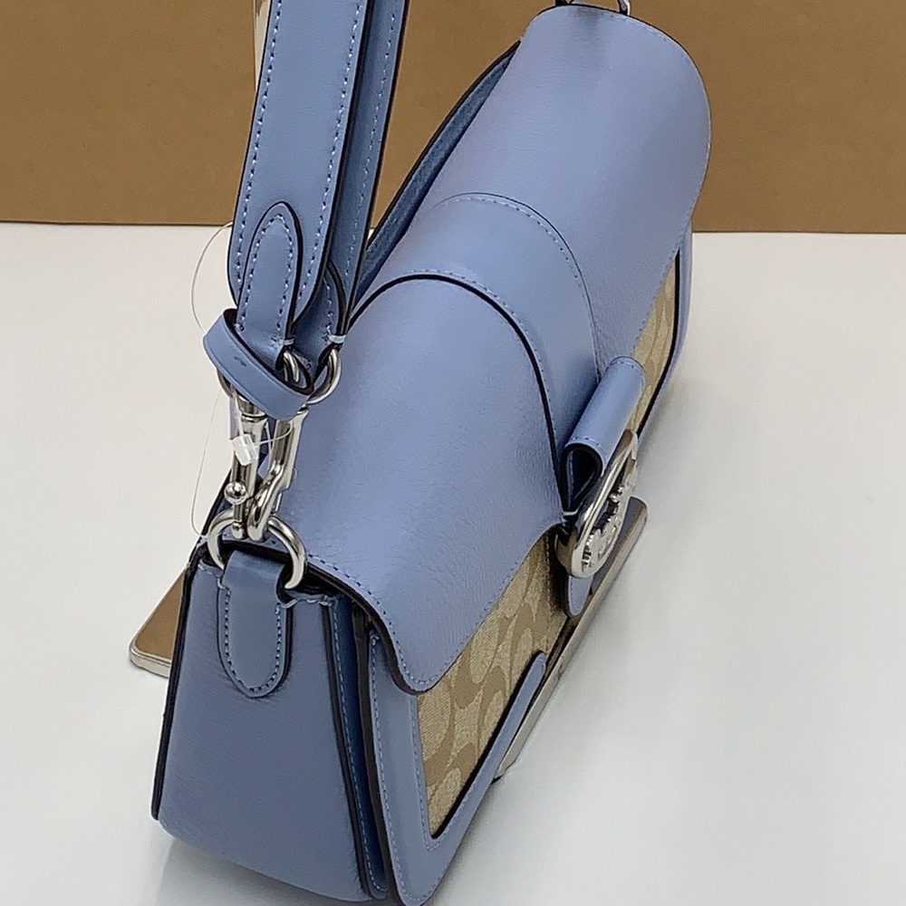 COACH New Authentic Coach C4067 Signature Canvas Georgie Shoulder Bag Crossbody - Picture 8 of 16